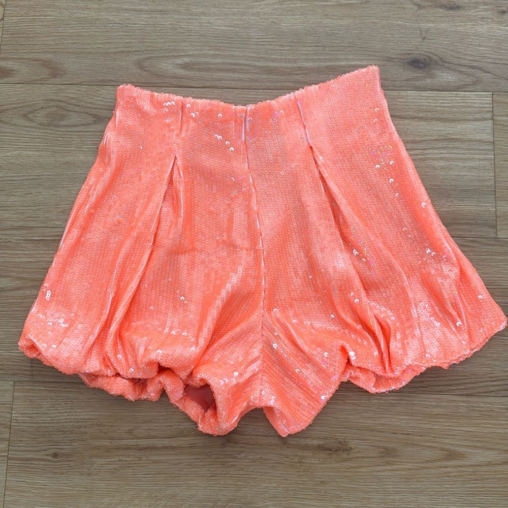 Aniye By Womens Baloon Sequin Shorts Medium High Waisted Party Beach Vacation